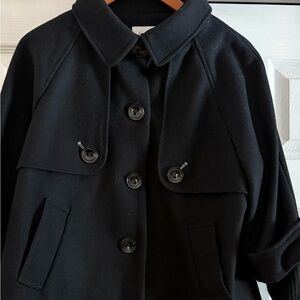 Calvin Klein Black Pea Coat